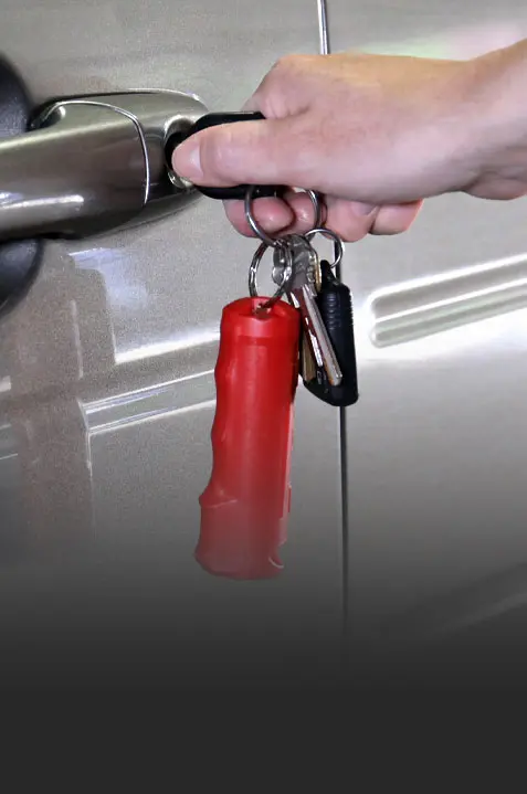 Vexor personal protection pepper spray for everyday carry on the go
