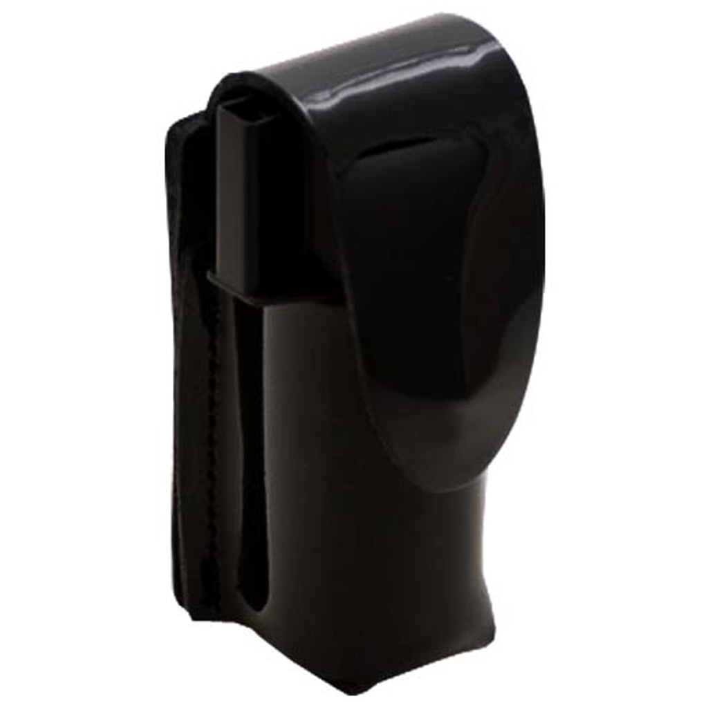 Clarino Black Leather W/Belt Loop Hidden Snap