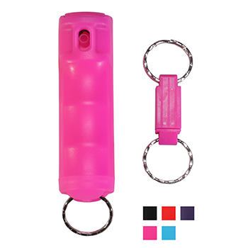 Vexor Compact Spray Guard Pepper Gel-Hard Durable Case w/ Quick Release  - Rose 