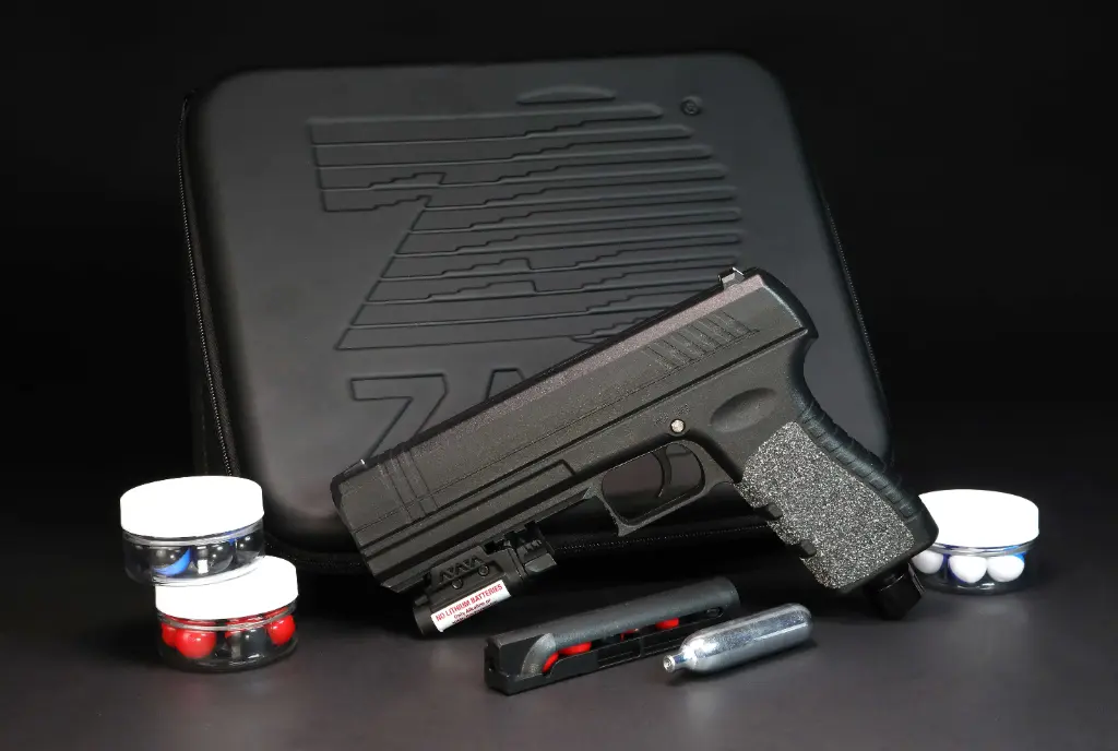 Zarc Enforcer X3 Black w/ Green Less Lethal Launcher Kit, Home Self Defense