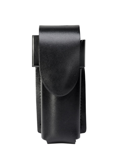 [PSH1303L3] Black Leather W/Belt Loop Hidden Snap